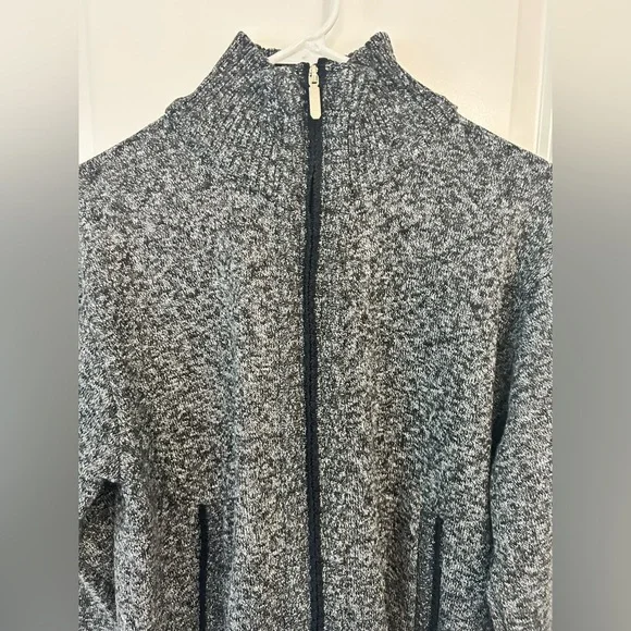 YeoKou Men’s Gray Full-Zip Sweater Jacket with Fleece Lining – Size Small - Picture 2 of 6